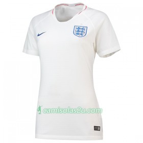 Camisolas de Futebol Inglaterra Mulher Equipamento Principal Copa do Mundo 2018 Manga Curta